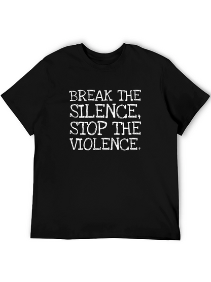 Camiseta Negra: Rompe el Silencio Detén la Violencia