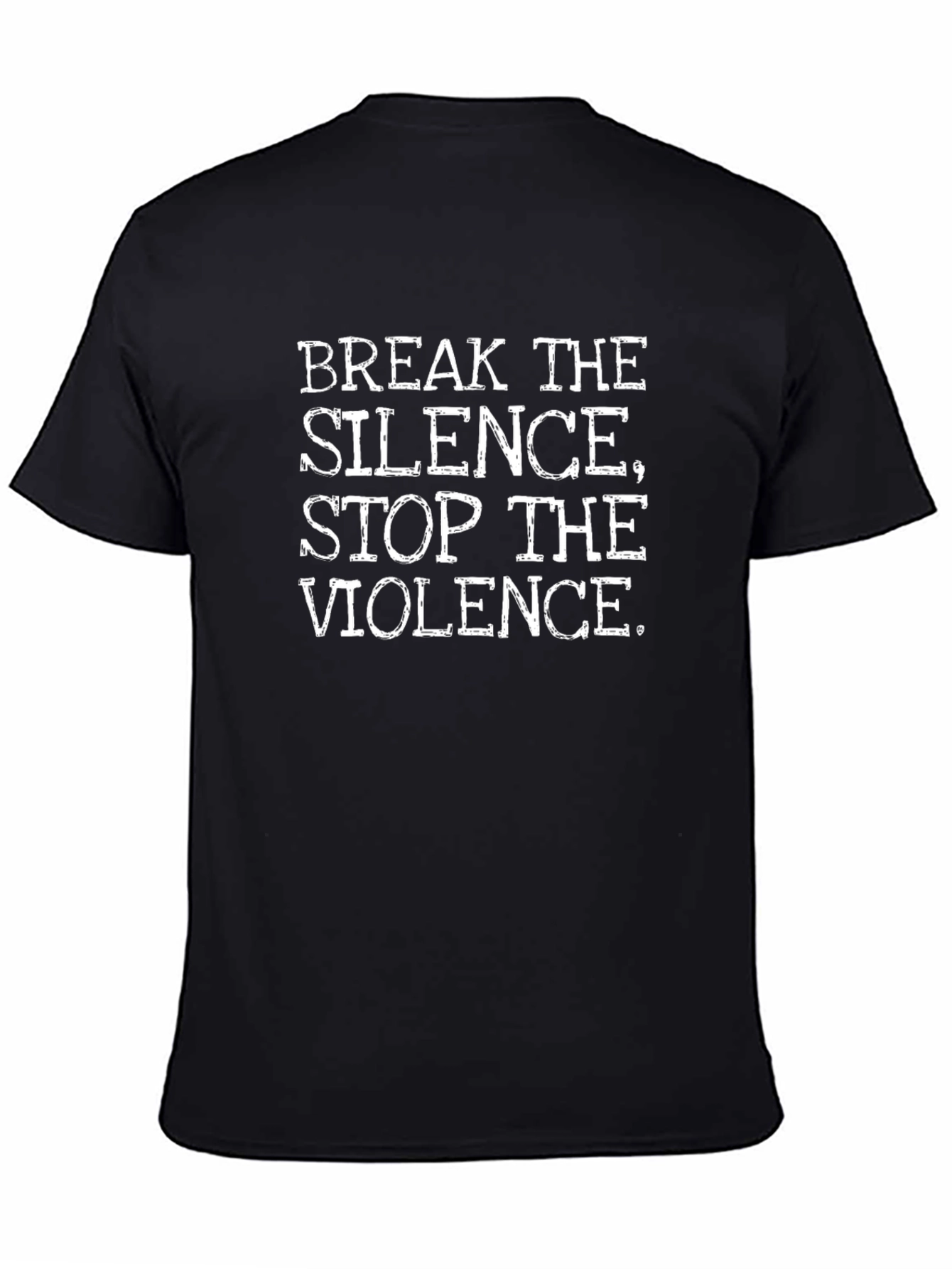 Camiseta Negra: Rompe el Silencio Detén la Violencia