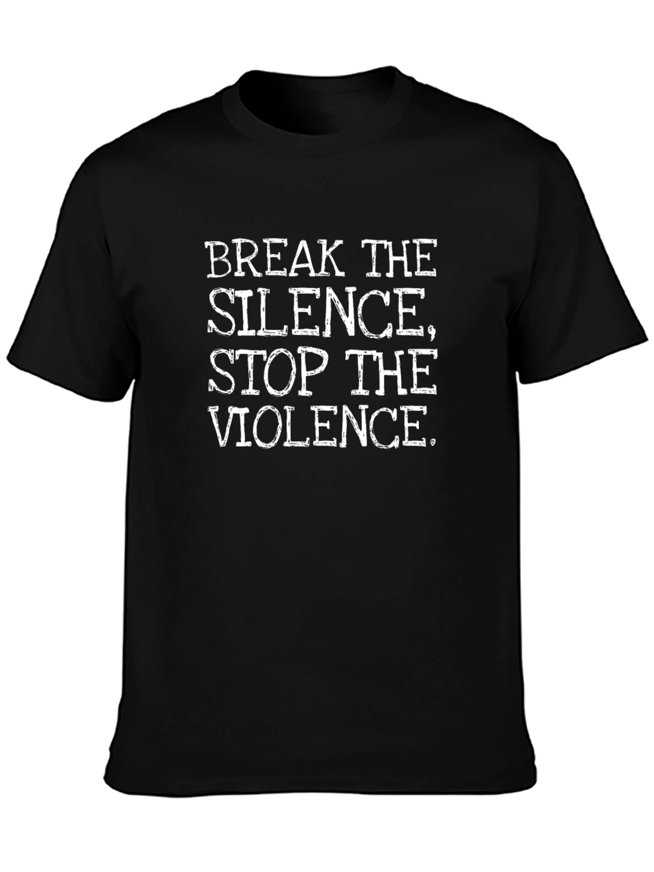 Camiseta Negra: Rompe el Silencio Detén la Violencia