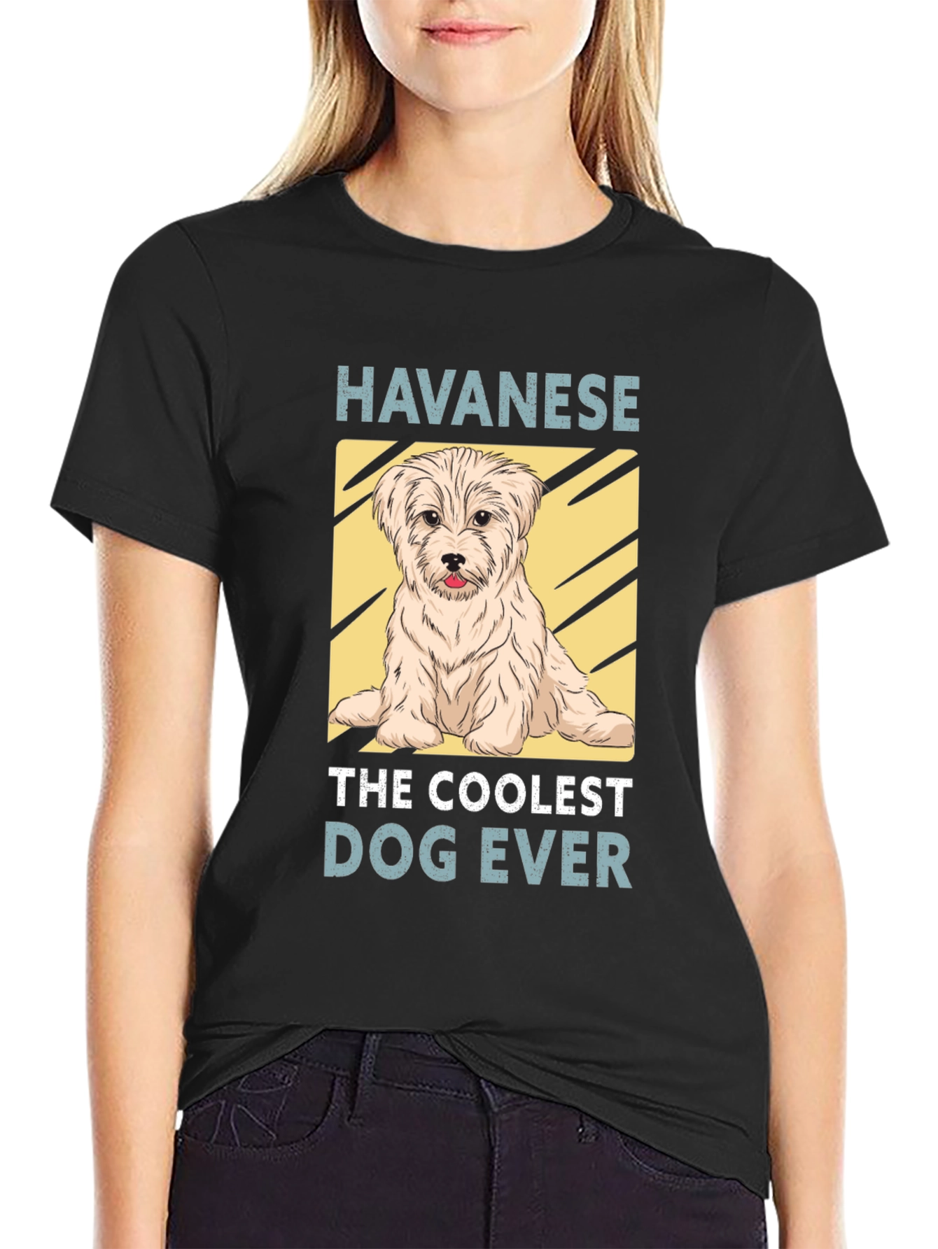 Camiseta Negra: Havanese el Perro Más Genial