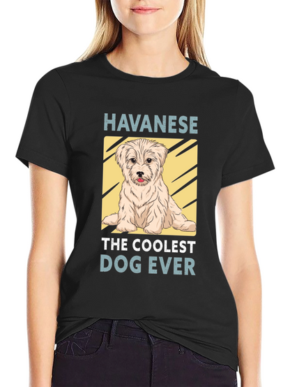 Camiseta Negra: Havanese el Perro Más Genial