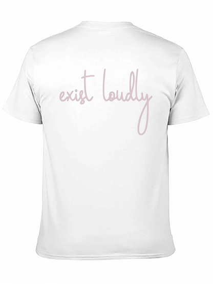 Camiseta Negra con Lema Exist Loudly