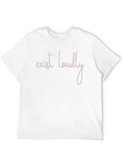 Camiseta Negra con Lema Exist Loudly