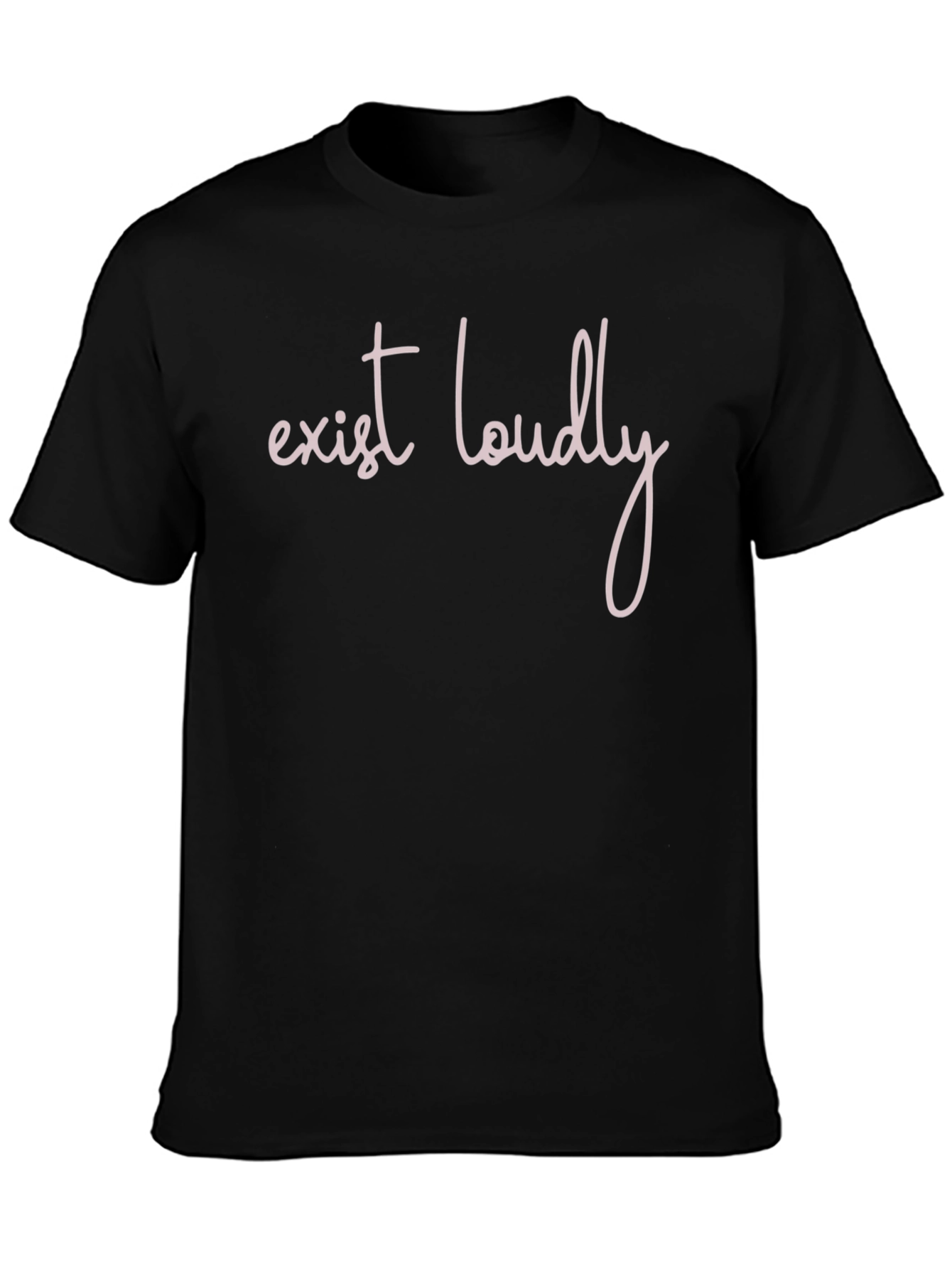 Camiseta Negra con Lema Exist Loudly