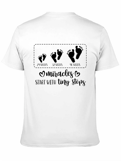 Camiseta Negra Premamá Huellas Milagros