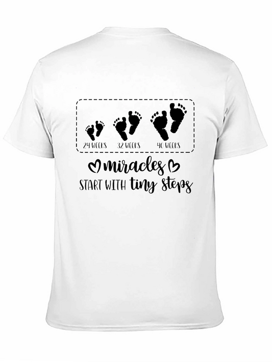 Camiseta Negra Premamá Huellas Milagros