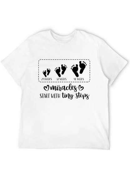 Camiseta Negra Premamá Huellas Milagros