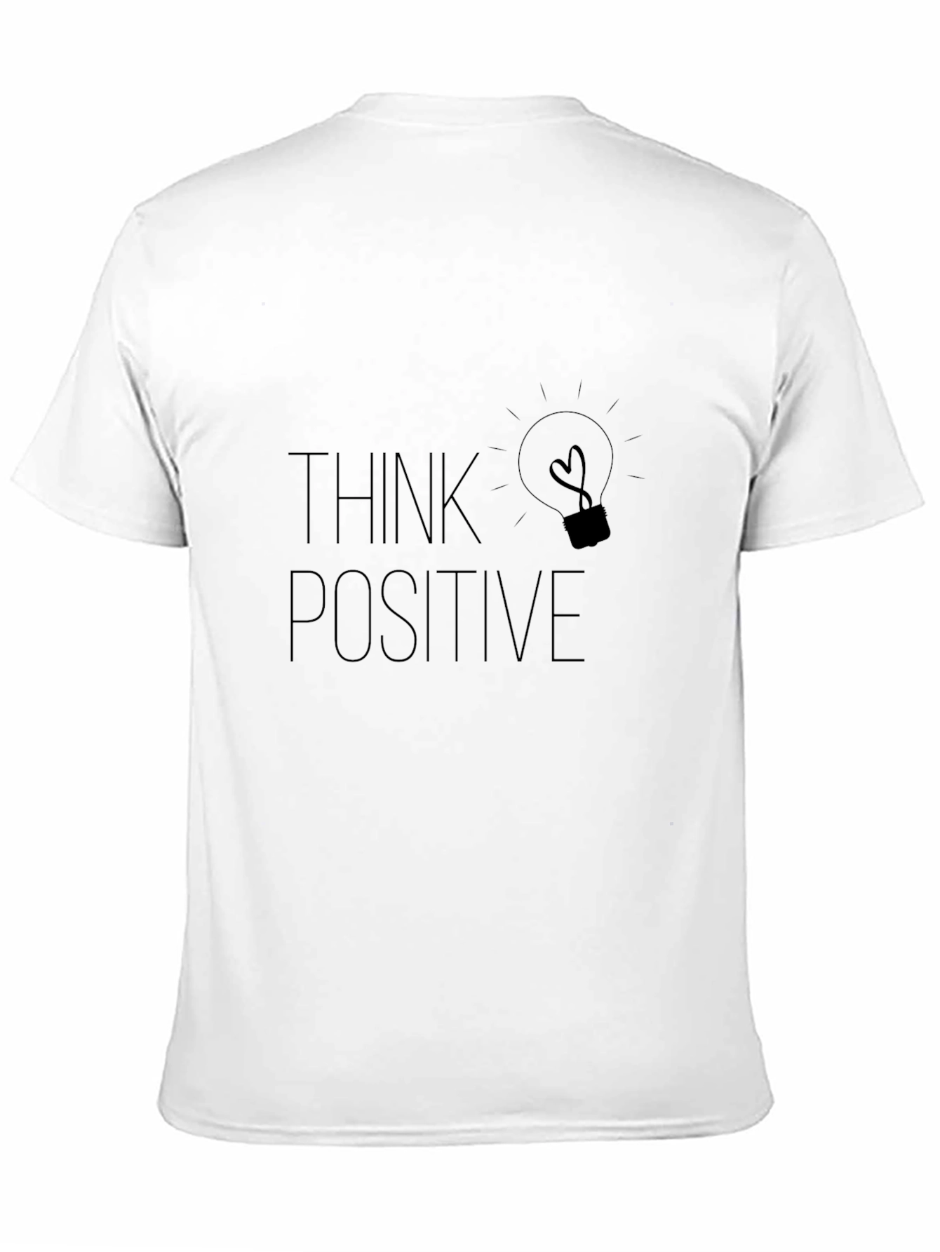 Camiseta Negra Piensa Positivo para Hombre