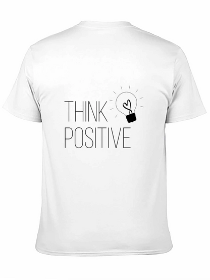 Camiseta Negra Piensa Positivo para Hombre