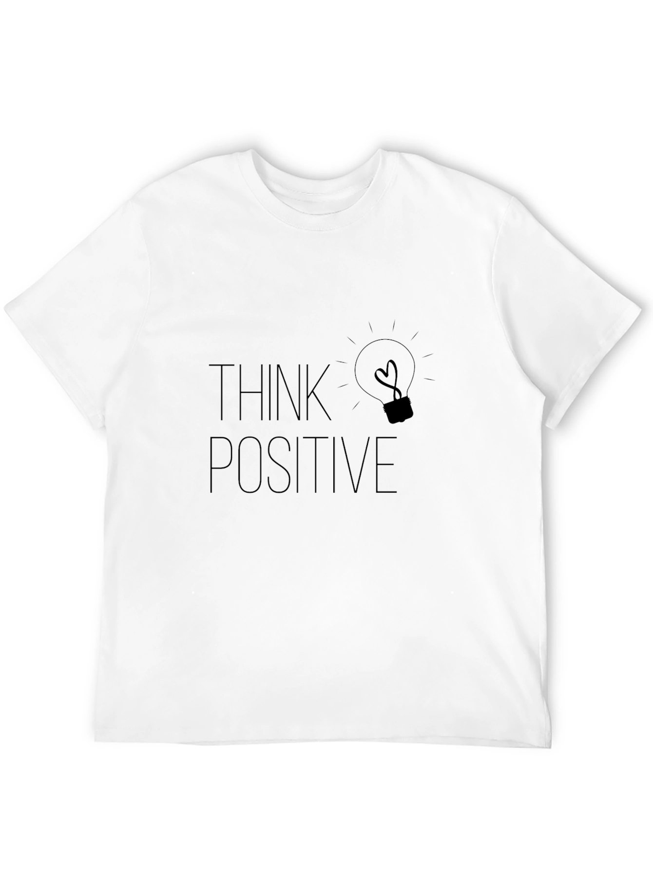 Camiseta Negra Piensa Positivo para Hombre