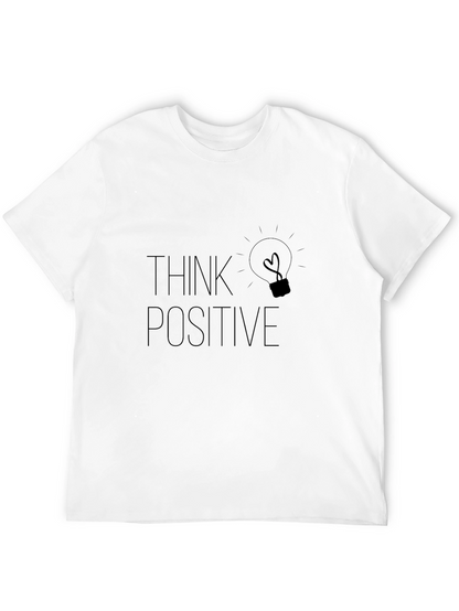 Camiseta Negra Piensa Positivo para Hombre