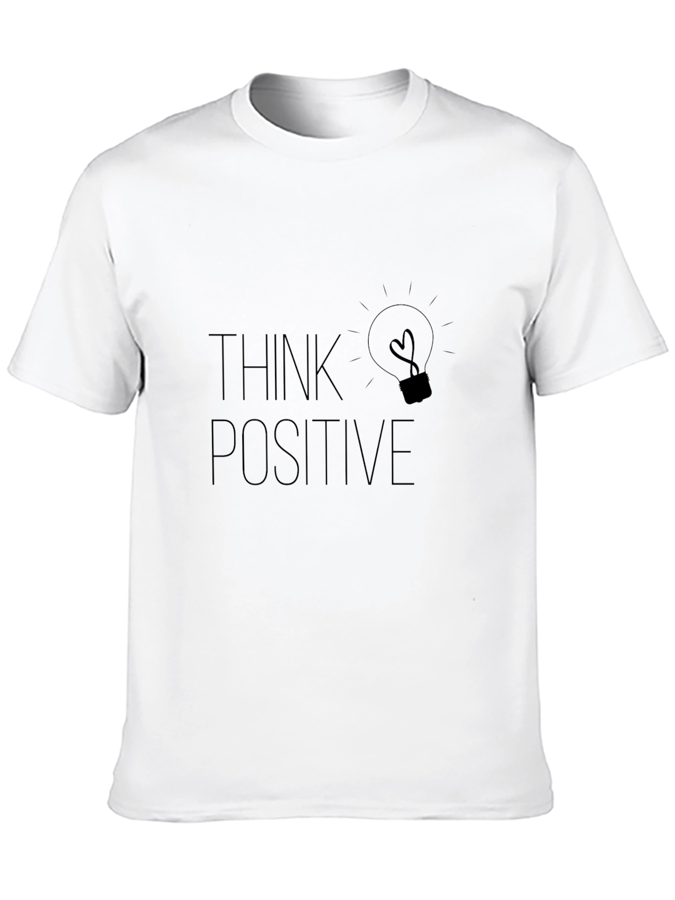 Camiseta Negra Piensa Positivo para Hombre