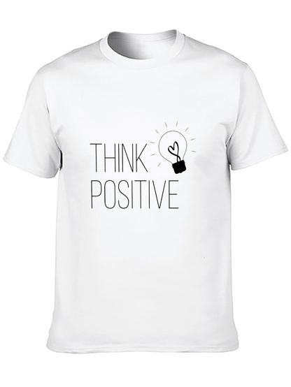 Camiseta Negra Piensa Positivo para Hombre