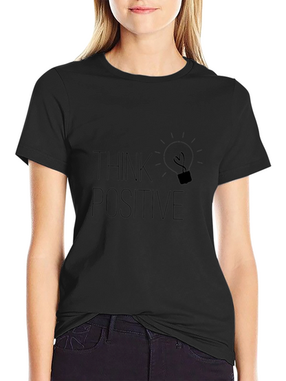 Camiseta Negra Piensa Positivo para Hombre