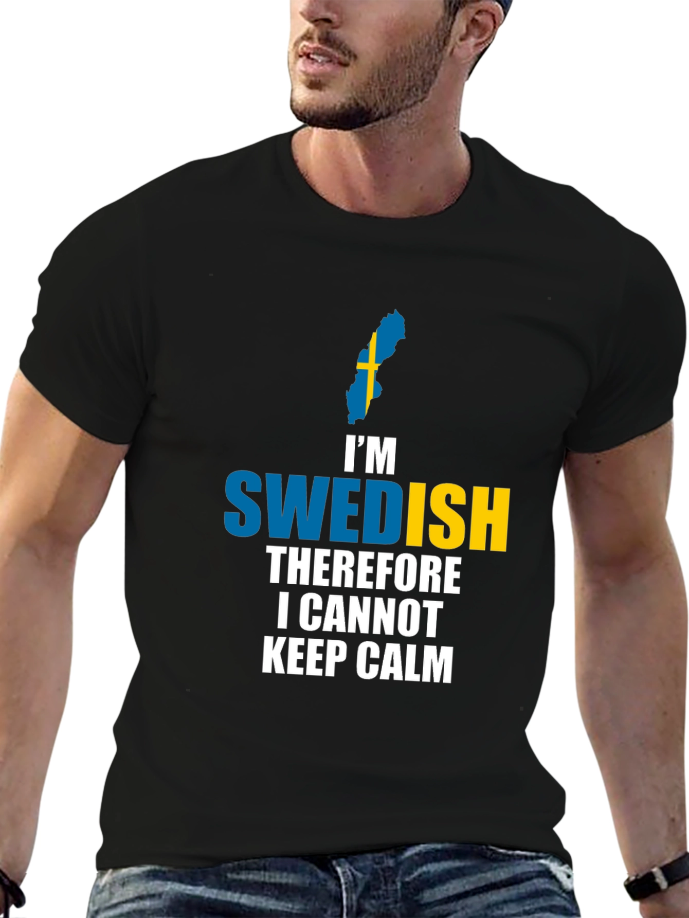 Camiseta Sueca Divertida - No Puedo Mantener la Calma