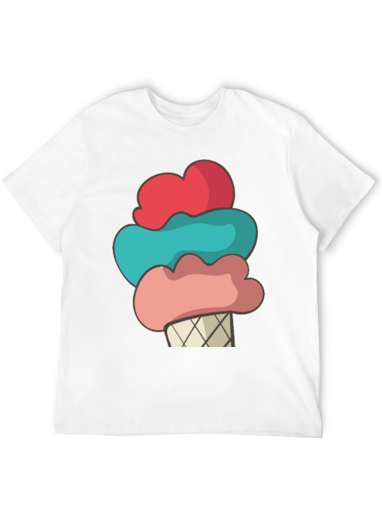 Camiseta Helado Divertido Hombre - Diseño Casual Verano