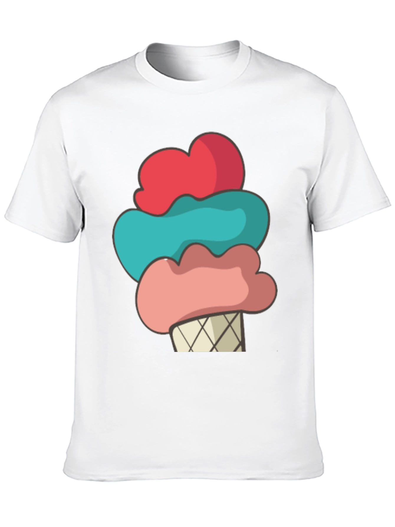 Camiseta Helado Divertido Hombre - Diseño Casual Verano