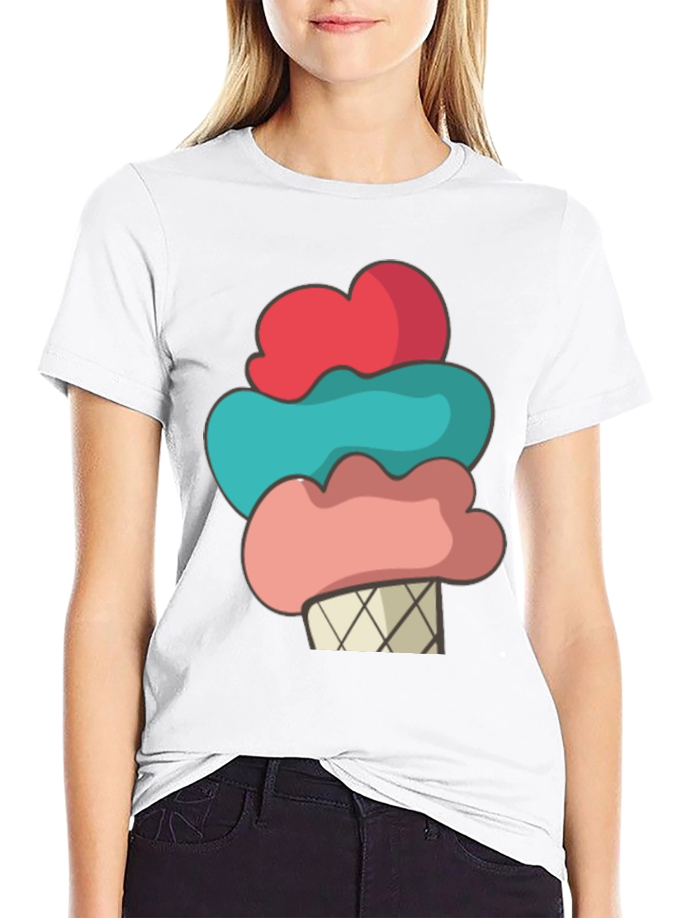 Camiseta Helado Divertido Hombre - Diseño Casual Verano