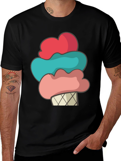 Camiseta Helado Divertido Hombre - Diseño Casual Verano