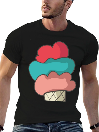 Camiseta Helado Divertido Hombre - Diseño Casual Verano