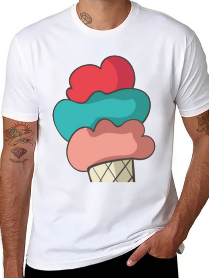 Camiseta Helado Divertido Hombre - Diseño Casual Verano