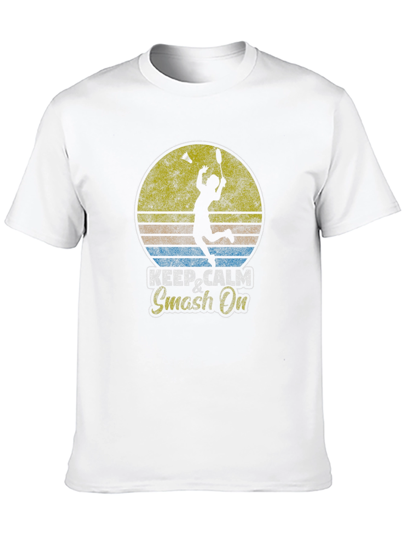 Camiseta Badminton Retro Keep Calm & Smash On