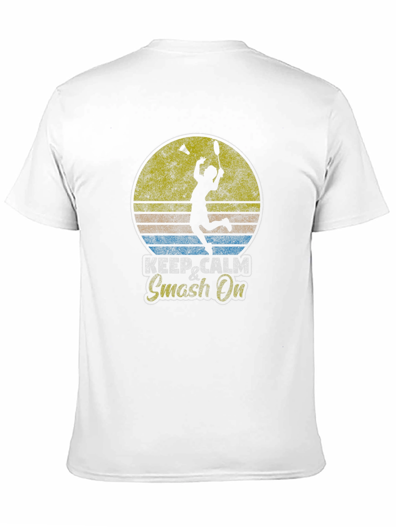 Camiseta Badminton Retro Keep Calm & Smash On