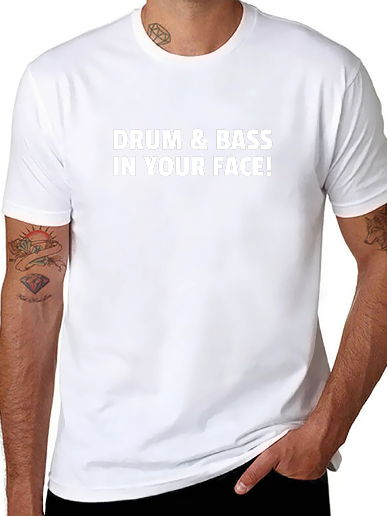 Camiseta Negra: ¡Drum & Bass In Your Face!
