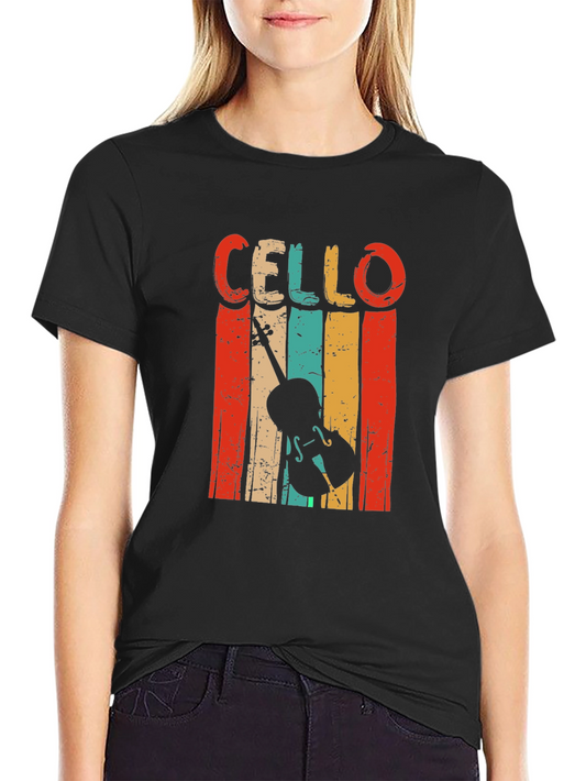 Camiseta Vintage Cello para Amantes de la Música