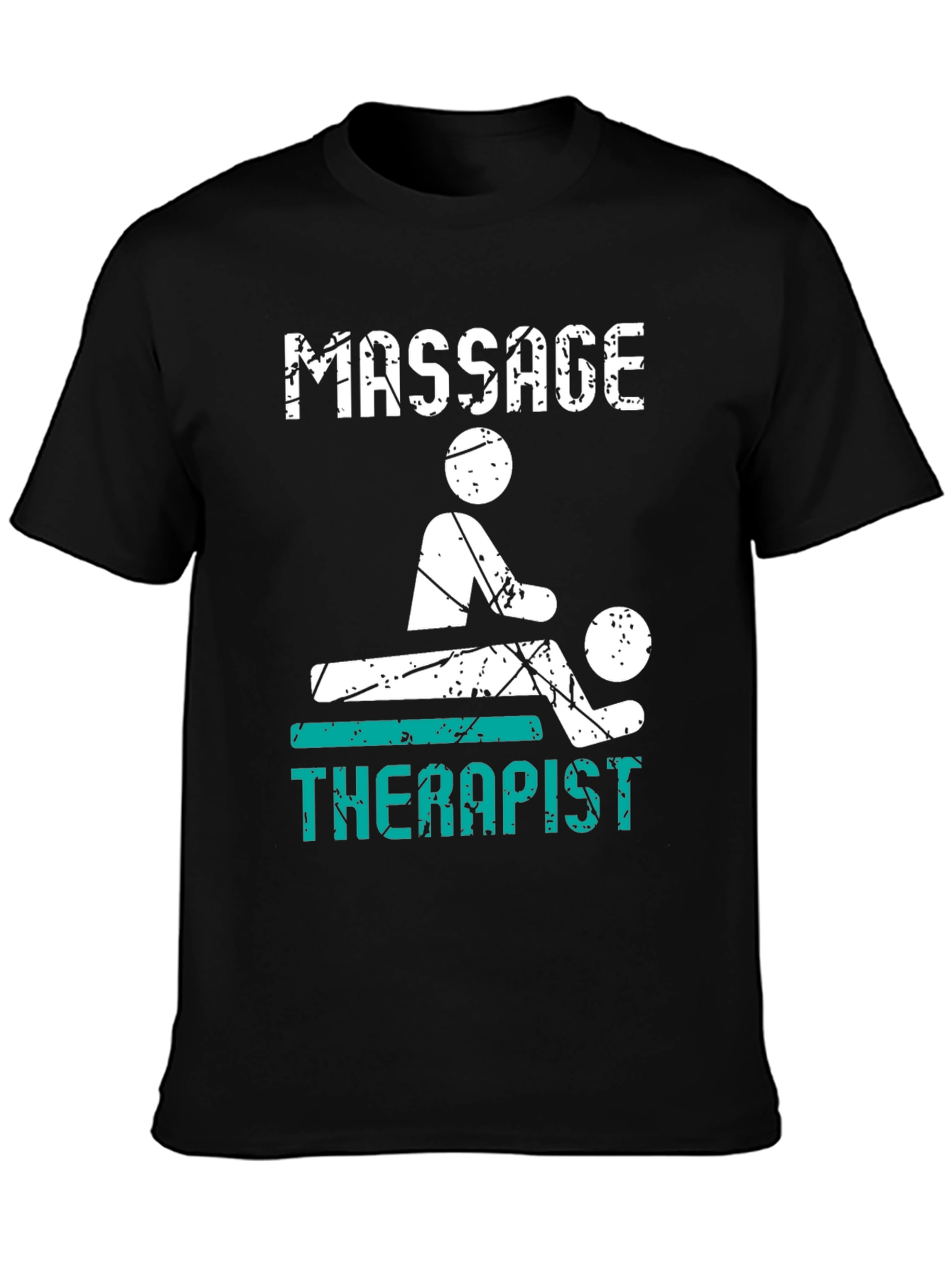 Camiseta Negra Terapeuta de Masaje para Hombre