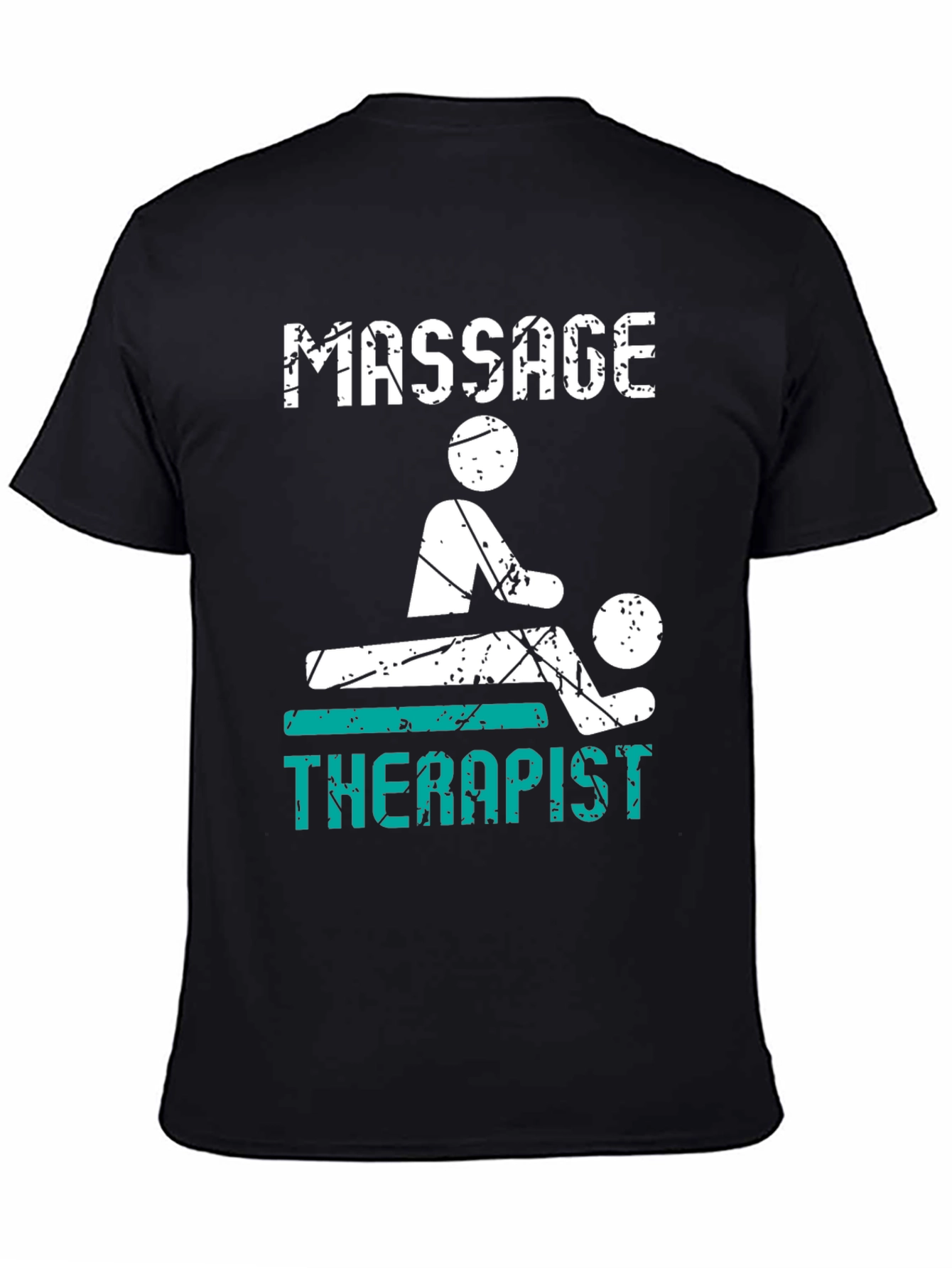 Camiseta Negra Terapeuta de Masaje para Hombre