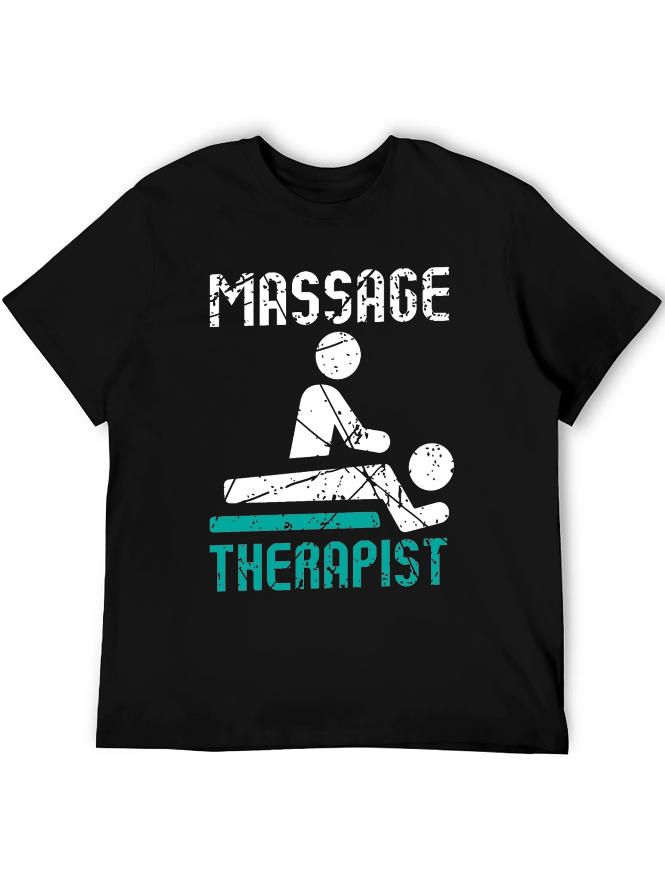 Camiseta Negra Terapeuta de Masaje para Hombre