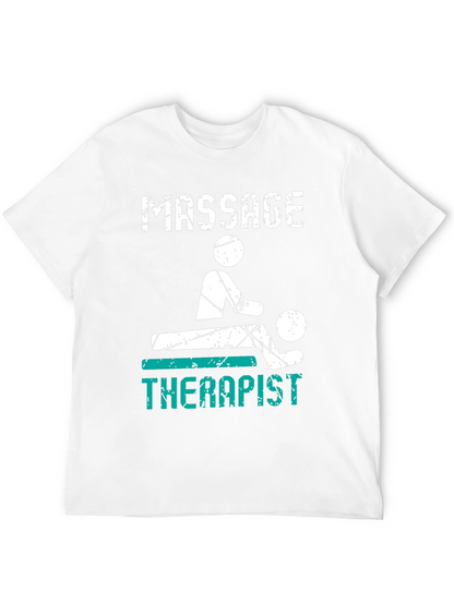 Camiseta Negra Terapeuta de Masaje para Hombre