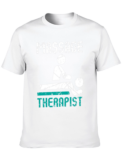 Camiseta Negra Terapeuta de Masaje para Hombre