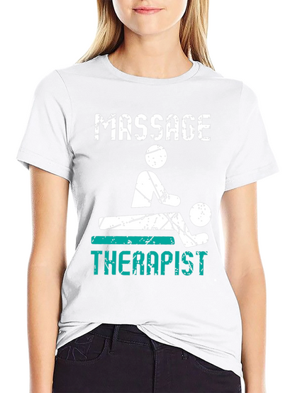 Camiseta Negra Terapeuta de Masaje para Hombre