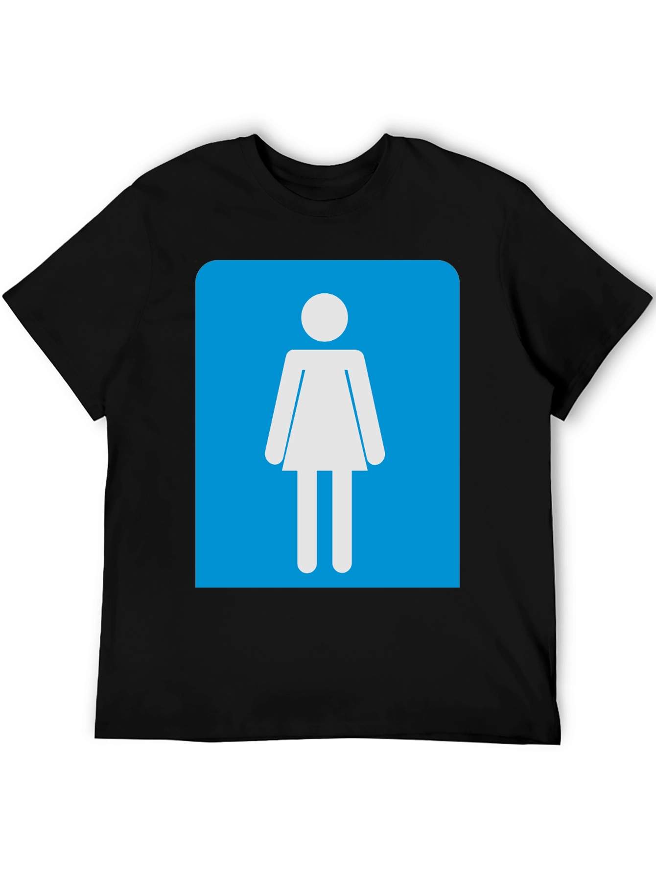 Camiseta Negra Mujer - Señal de Baño