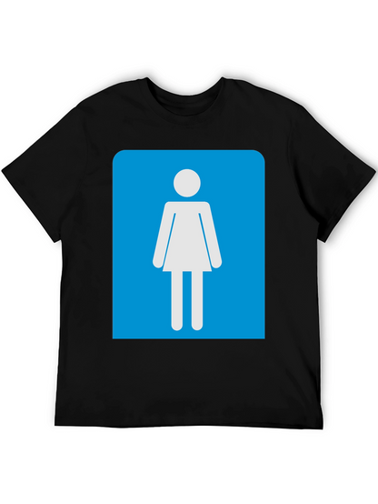 Camiseta Negra Mujer - Señal de Baño