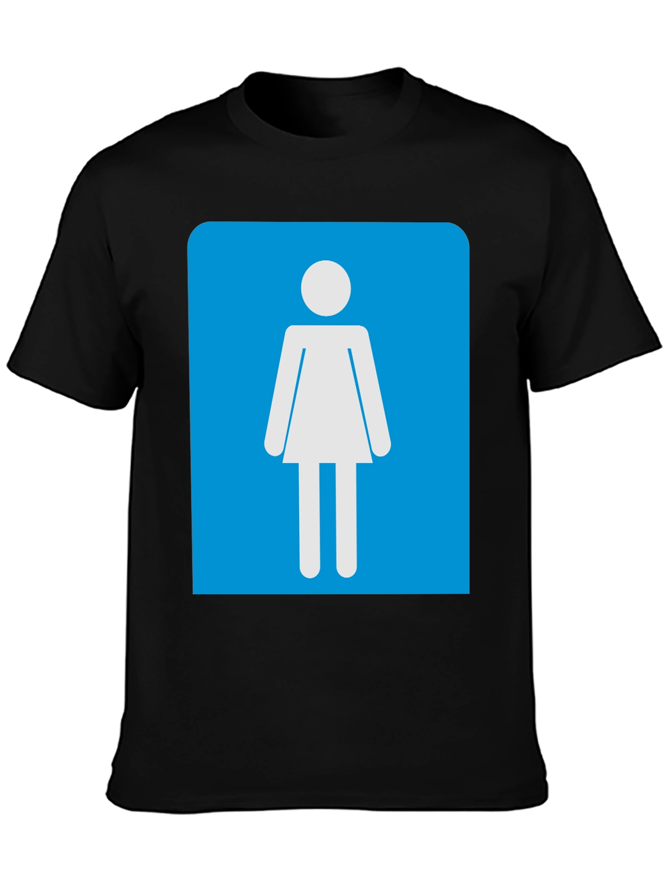 Camiseta Negra Mujer - Señal de Baño