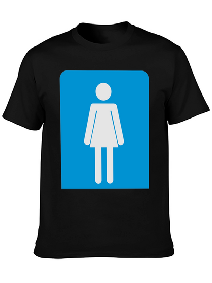 Camiseta Negra Mujer - Señal de Baño