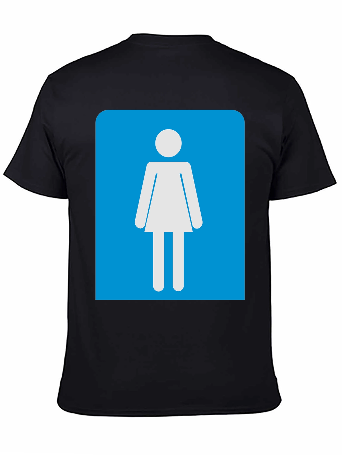 Camiseta Negra Mujer - Señal de Baño