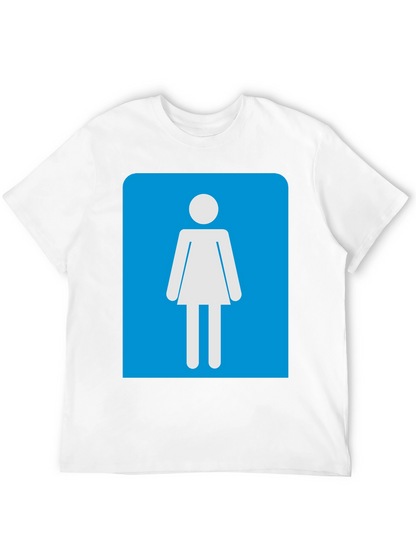 Camiseta Negra Mujer - Señal de Baño