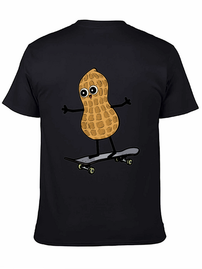 Camiseta Negra con Diseño de Cacahuete Skater