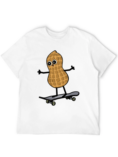 Camiseta Negra con Diseño de Cacahuete Skater