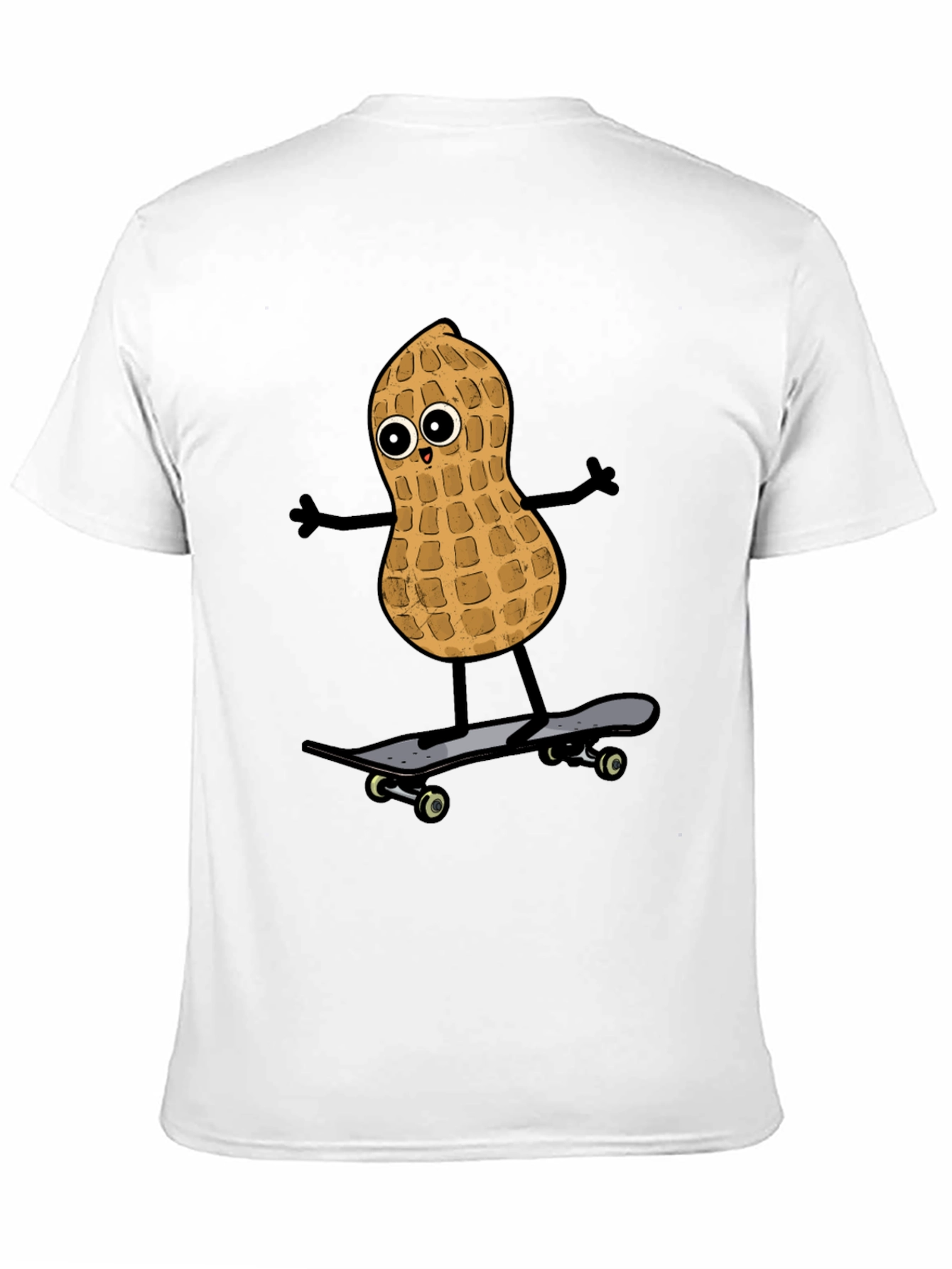 Camiseta Negra con Diseño de Cacahuete Skater
