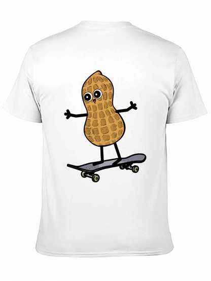 Camiseta Negra con Diseño de Cacahuete Skater