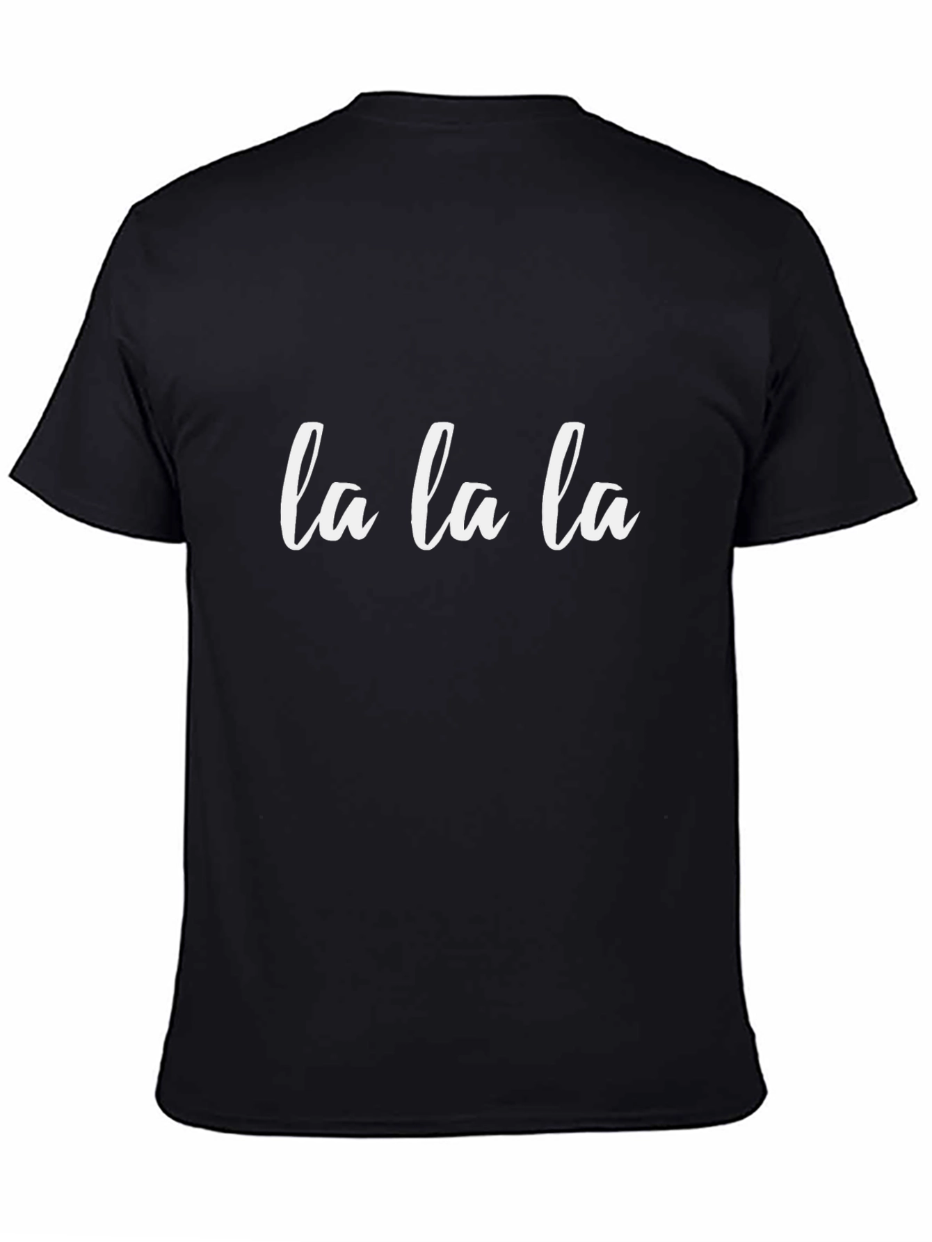 Camiseta Negra con Estampado La La La