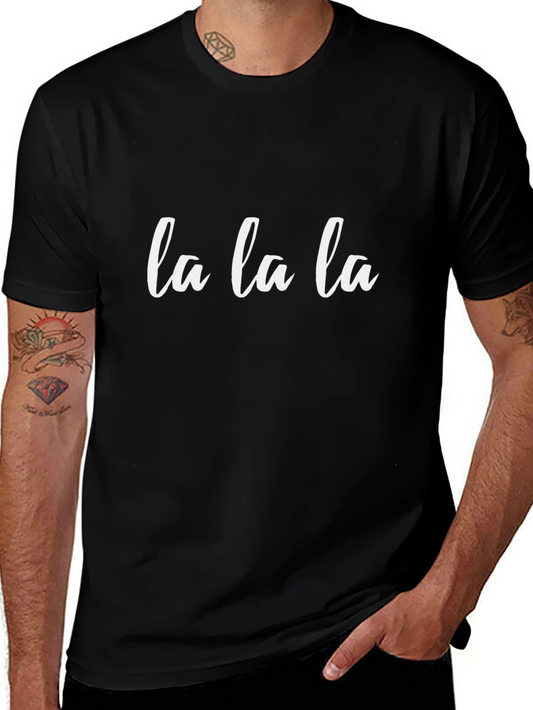 Camiseta Negra con Estampado La La La