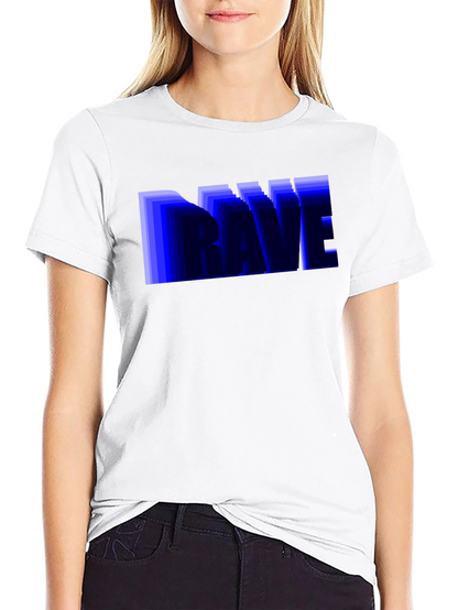 Camiseta Negra Hombre Diseño Rave Azul