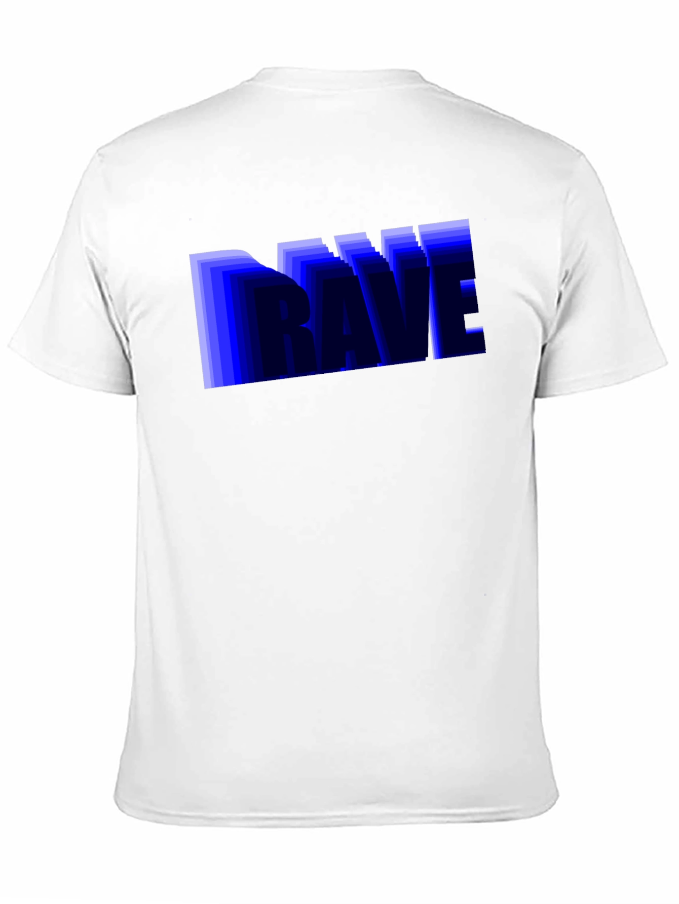 Camiseta Negra Hombre Diseño Rave Azul