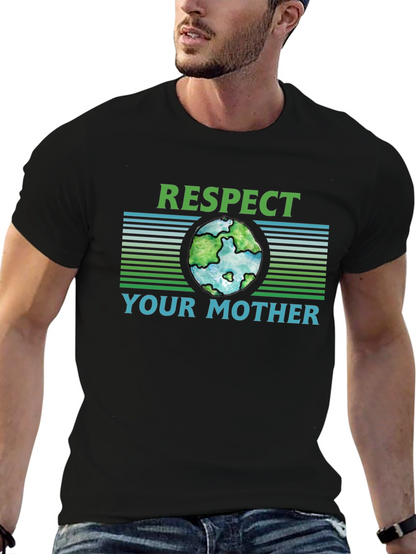 Camiseta Negra Ecológica Respeta a tu Madre